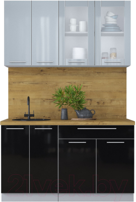 Кухонный гарнитур Интерлиния Мила Пластик 1.4 Б - фото