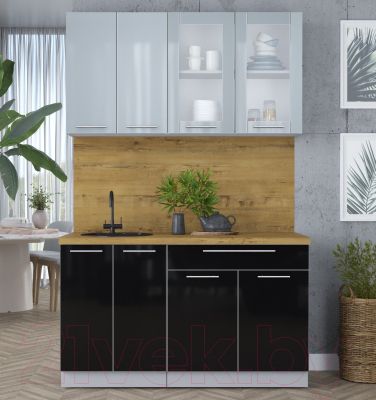 Кухонный гарнитур Интерлиния Мила Пластик 1.4 Б