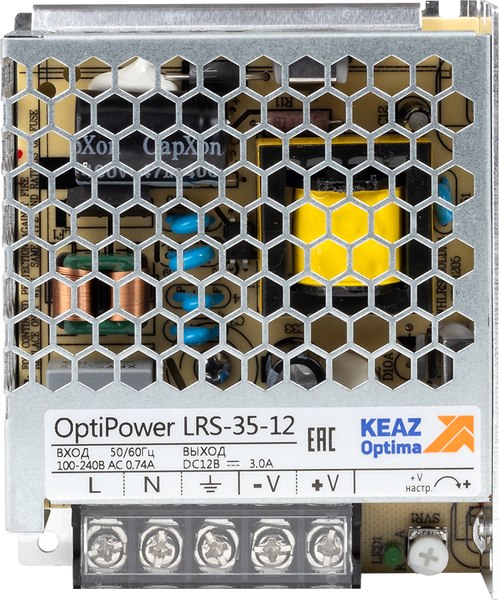 Блок питания для светодиодной ленты КЭАЗ OptiPower LRS 35-12 3A / 328864 - фото