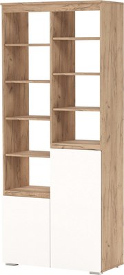 Стеллаж Памир Гретта 2С (крафт золотой/белый) - фото