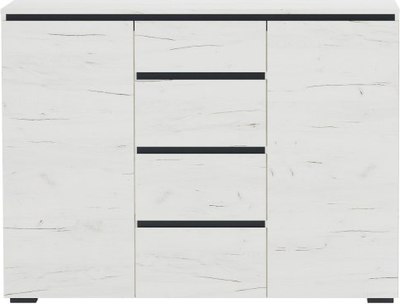 Комод Памир Гретта 2С4Я (крафт белый/антрацит)