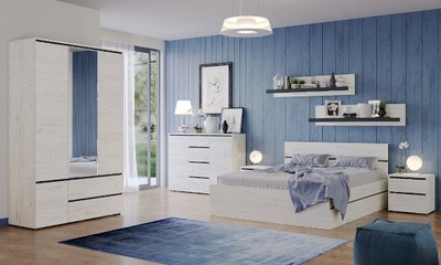 Комод Памир Гретта 2С4Я (крафт белый/антрацит)