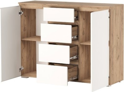 Комод Памир Гретта 2С4Я (крафт золотой/белый)