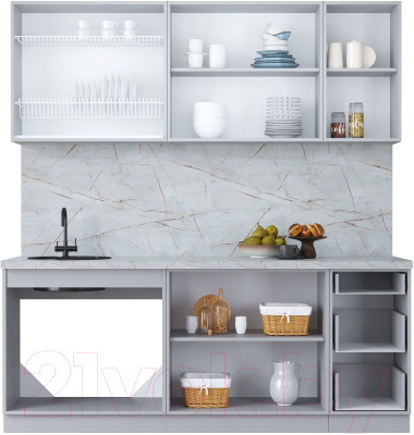 Кухонный гарнитур Интерлиния Мила Пластик 2.0 Б