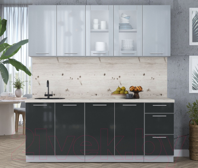 Кухонный гарнитур Интерлиния Мила Пластик 2.0 Б