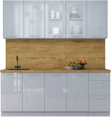 Кухонный гарнитур Интерлиния Мила Пластик 2.0 Б - фото