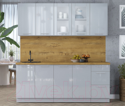 Кухонный гарнитур Интерлиния Мила Пластик 2.0 Б