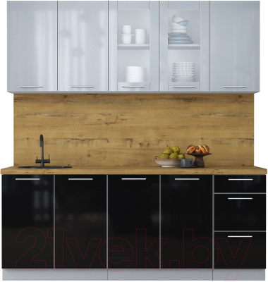 Кухонный гарнитур Интерлиния Мила Пластик 2.0 Б - фото