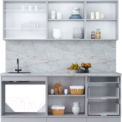 Кухонный гарнитур Интерлиния Мила Пластик 2.1 Б