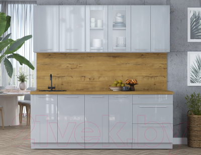 Кухонный гарнитур Интерлиния Мила Пластик 2.1 Б