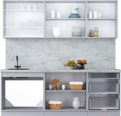 Кухонный гарнитур Интерлиния Мила Пластик 2.2 Б