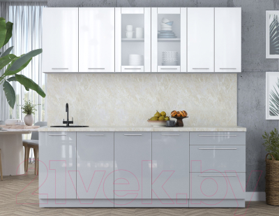 Кухонный гарнитур Интерлиния Мила Пластик 2.2 Б