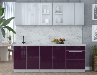 Кухонный гарнитур Интерлиния Мила Пластик 2.2 Б