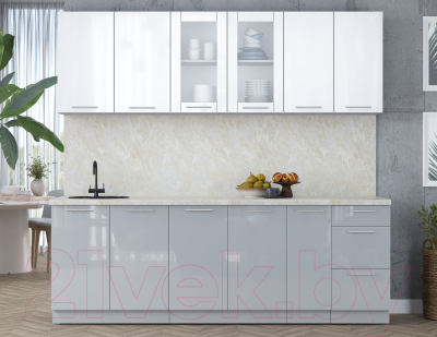 Кухонный гарнитур Интерлиния Мила Пластик 2.3 Б