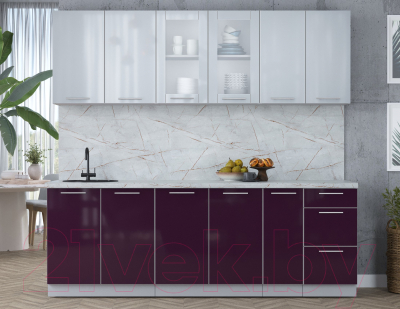 Кухонный гарнитур Интерлиния Мила Пластик 2.3 Б