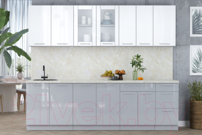 Кухонный гарнитур Интерлиния Мила Пластик 2.6 Б