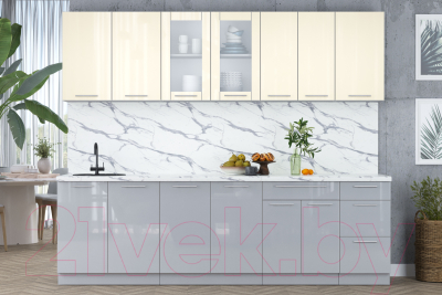 Кухонный гарнитур Интерлиния Мила Пластик 2.6 Б