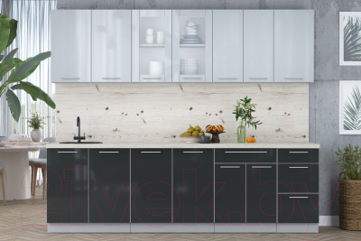 Кухонный гарнитур Интерлиния Мила Пластик 2.6 Б