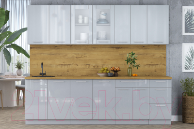 Кухонный гарнитур Интерлиния Мила Пластик 2.6 Б