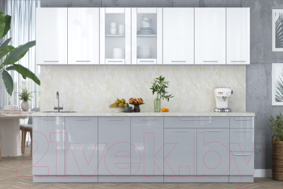 Кухонный гарнитур Интерлиния Мила Пластик 2.7 Б