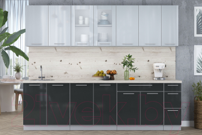 Кухонный гарнитур Интерлиния Мила Пластик 2.7 Б