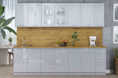 Кухонный гарнитур Интерлиния Мила Пластик 2.7 Б