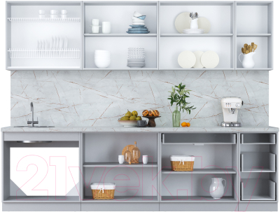 Кухонный гарнитур Интерлиния Мила Пластик 2.8 Б