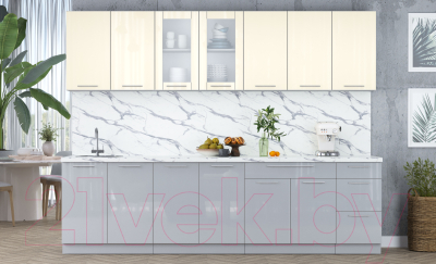 Кухонный гарнитур Интерлиния Мила Пластик 2.8 Б