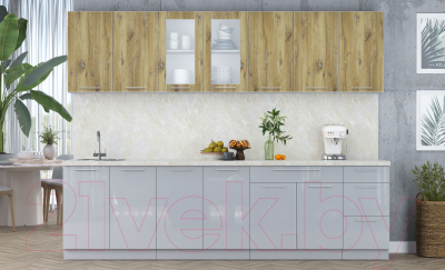 Кухонный гарнитур Интерлиния Мила Пластик 2.8 Б