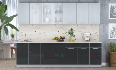 Кухонный гарнитур Интерлиния Мила Пластик 2.8 Б