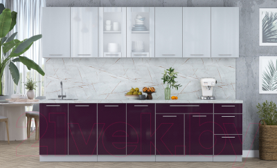 Кухонный гарнитур Интерлиния Мила Пластик 2.8 Б