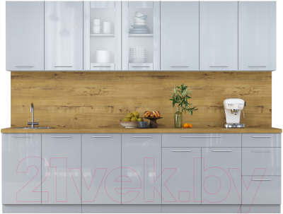 Кухонный гарнитур Интерлиния Мила Пластик 2.8 Б - фото