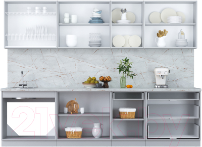 Кухонный гарнитур Интерлиния Мила Пластик 2.9 Б
