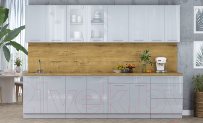 Кухонный гарнитур Интерлиния Мила Пластик 3.0 Б