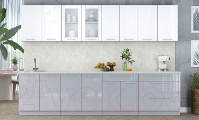 Кухонный гарнитур Интерлиния Мила Пластик 3.1 Б