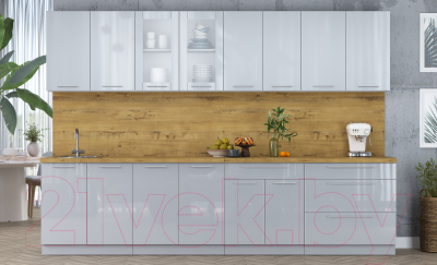 Кухонный гарнитур Интерлиния Мила Пластик 3.1 Б