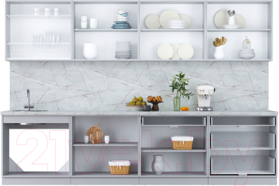Кухонный гарнитур Интерлиния Мила Пластик 3.2 Б