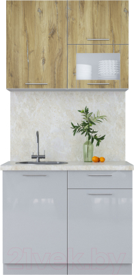 Кухонный гарнитур Интерлиния Мила Пластик 1.0 В - фото