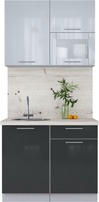 Кухонный гарнитур Интерлиния Мила Пластик 1.0 В - фото