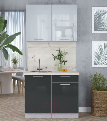 Кухонный гарнитур Интерлиния Мила Пластик 1.0 В