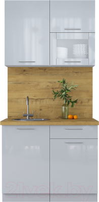 Кухонный гарнитур Интерлиния Мила Пластик 1.0 В - фото