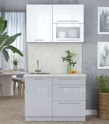 Кухонный гарнитур Интерлиния Мила Пластик 1.1 В