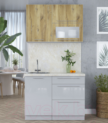 Кухонный гарнитур Интерлиния Мила Пластик 1.1 В