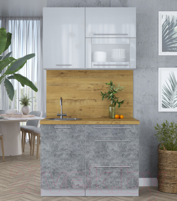 Кухонный гарнитур Интерлиния Мила Пластик 1.1 В