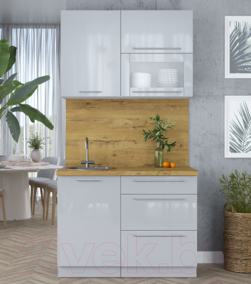 Кухонный гарнитур Интерлиния Мила Пластик 1.1 В