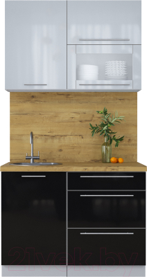 Кухонный гарнитур Интерлиния Мила Пластик 1.1 В - фото