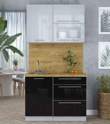 Кухонный гарнитур Интерлиния Мила Пластик 1.1 В