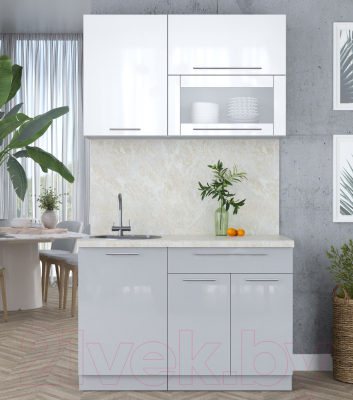 Кухонный гарнитур Интерлиния Мила Пластик 1.2 В