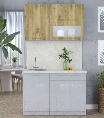 Кухонный гарнитур Интерлиния Мила Пластик 1.2 В