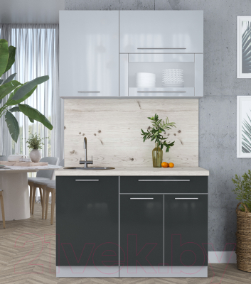 Кухонный гарнитур Интерлиния Мила Пластик 1.2 В